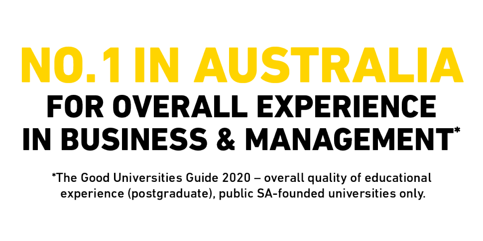 No 1 in Australia for overall experience in Business & Management